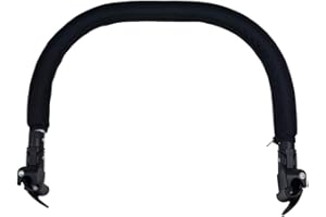 ZSQSM Universelle Schutzleiste Kinderwagen, Armlehne, verstellbar, sicher Baby-Stoßstange, Kinderwagen-Zubehör, Schwarz