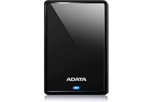 ADATA HV620S Disque Dur Externe 1000 Go, Noir, avec Seulement 11,5mm de Profil, Important Espace de Stockage, Détecteurs de Chocs