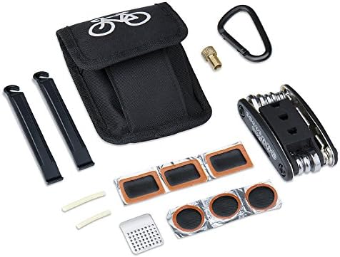 Meersee Bicycle Multi Purpose Kit Repair Tool All-in-one Bike Tool Compact Puncture Kit with pack bag (Glue not included)