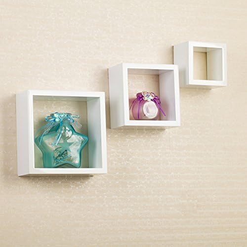 Square Lattice Paint Creative Shelf Wall Wall Tv Wall Decoration Partition Board Home Decoration Wall Cabinet, White