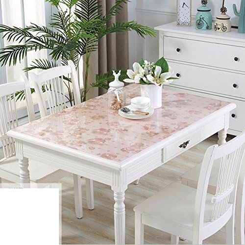 Tablecloth Plastic Table Rubber mat meal Table mat Tablecloth [waterproof] Burn-proof Transparent Table mat Pvc Soft glass cloth Crystal table cloth-E 40x60cm(15.7x23.6inch)