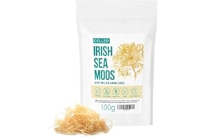 Irish Sea Moos Farblos Sea Moss (Wildsammlung Vegan Roh) Pflanzliche Gelatine, Carrageen, Algensalat, Emulgator, Verdickungsmittel - Irisch Moss Seemoos Chondrus Crispus Weiß | Celleb 100g