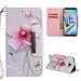 Produktbild Flip Handy Schutzhülle für Huawei Mate20 Pro Case Cover mit Glitzern Diamant, Stoßfest Weich PU Leder Hüllen Damen Herren Karten Magnet Stand Halter Brieftasche Klappetui (Pink), Prägen Design