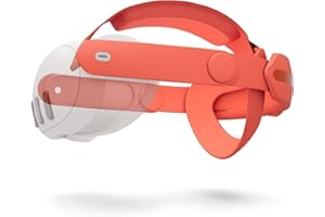Aubika Color Head Strap para Quest 3/Quest 3S, Reversible y Ajustable Reemplazo para Accesorios de Correa Elite Oculus, para Moda, Juegos & Fitness (Naranja)