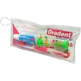 FORADYNO Complete Children's Dental Cleaning Bag with Strawberry Scented &middot; Junior Toothpaste + Toothbrush + Hourglass &middot; Stopw
