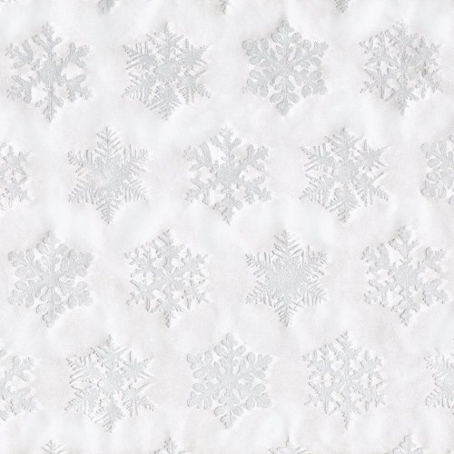 Entertaining with Caspari Continuous Gift Wrapping Paper, Silver Snowflake Embossed, 1-Roll