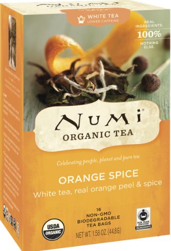 Numi Tea White Tea Orange Spice, Orange Spice 16 bags