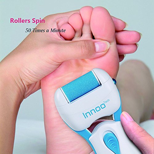 InnooTech Hornhautentferner elektrischer Hornhaut Entferner Fußpflege Pedicure Pediküre Fußroller Fußfeile Hornhautentfernung Wasserdicht Ersatzrolle - 3