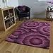 Produktbild Einzigartig Tief Pflaume 3D Geschoren Blumenmuster 100% Wolle Teppich 3 Größen - Essence