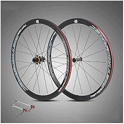 ZNND 700C Bicicleta De Carretera Ruedas, Racing Carbon Doble Pared V-Brake Ultra-Ligeras MTB Rim para 8/9/10/11Velocidad (Color : A, Tamaño : 26inch)