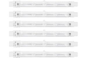 LedWekei Lampadine alogene, lampadina alogena T3 r7s 118mm 160w, lampadina t3 tipo J Lampadine alogene a doppia estremità bianco caldo 2700K (confezione da 6)