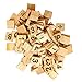Produktbild WINGONEER 100PCS hölzerne Scrabble Fliesen Zahlen und Gleichung Zeichen