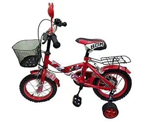 SkyFlag 14 Inch Kids Bike for Boys and Girls with Side Wheels for Age Group of 3 to 6 Years (Pink)