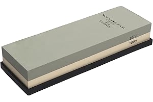 GRUNWERG Rockingham Forge SUPERSHARP PRO kamień szlifierski 2 w 1, ziarnistość 1000/3000, bardzo szeroki deluxe kamień do ostrzenia noży, antypoślizgowa podstawa, 24 x 8 x 4,5 cm – średni/cienki.