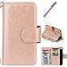 Produktbild Huawei P8 Lite 2017 Hülle Lederhülle,Huawei P8 Lite 2017 Hülle Flip Wallet Leder Case für Huawei Honor 8 Lite,Huawei P8 Lite 2017 Hülle Silikon,EMAXELERS Huawei P8 Lite 2017 Hülle Rose,Huawei P8 Lite 2017 Hülle Fütterung Mädchen Wünschen Baum Muster PU Leder Ledercase Flip Tasche Wallet Schutzhülle Etui Tasche Handytasche Hülle mit 9 Kartensteckplätze für Huawei P8 Lite 2017,Gold Feeding Girl