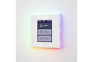 LANBON L8-HS LCD 1/2/3 Gang Smart Light Switch,No Dim,Touch Smart Switch Work with Apple Homekit/Tuya Smart Life, Amazon Alexa/Google Assistant,WiFi Smart Home Light Switch Neutral Wire Required,White