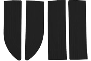 GLOGLOW 4Pcs Gummi Rollstuhlrampe, Universal Sweeper Einstiegsleiste Treppe Rollstuhl Einstiegsleiste für Schwellen Türen Badezimmer(Schwarz)