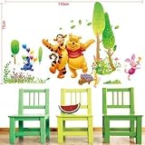 1 X Large Winnie The Pooh in The Garden - Removable Wall Stickers