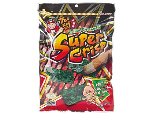 GroceryThai Tao Kae Noi Seaweed Hot Chili Squid Flavor (2 Packs)
