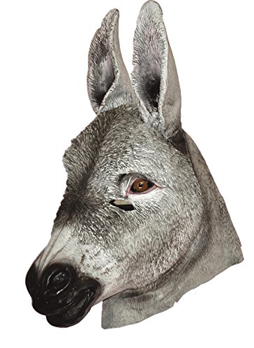 Ciao 31076 – Maske Esel aus Latex, grau