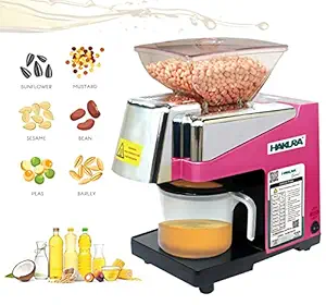 HAKURA H2O-2PK Comfort Oil Extractor Oil Maker Press Machine For Home (Pink, Silver, 560 Watts)