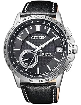 Citizen Herren-Armbanduhr Satellite Wave Analog Quarz Leder CC3000-03E
