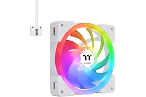 Thermaltake SWAFAN EX 14 ARGB PC Cooling Fan/ 3-Fan pcak/ 500~2000 RPM/Magnetic Connection/Reversable Blades/sync with MB RGB Software/ 140mm / White