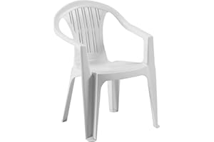 TAKASHO Bica - Ratak - Chaise en polypropylène - Monobloc. Résistante aux intempéries. Dimensions : 56 x 56 x H 79 cm. Empilable