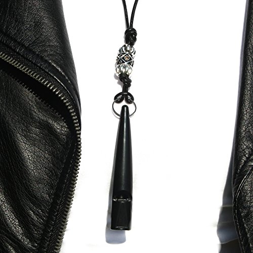 Set-of-2-Original-Tameho-Genuine-Leather-Braided-Dog-Whistle-With-Decorative-Designer-Charm-whistle-for-Training-Recall-Training-Plastic-Black-2105-Hz-Single-Whistle-High-Frequency-Whistle-Couples-Set