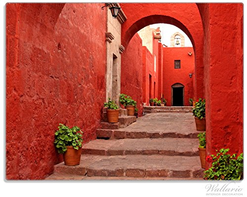 Stilvolle Glasunterlage / Schneidebrett aus Glas, Roter Torbogen, Größe 30 x 40 cm, kratzfest, aus Sicherheitsglas