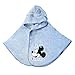Produktbild Baby- und Kinder- BADEMANTEL mit Minnie (rosa) oder Mickey (blau) Mouse Motiv, Kapuzen-BADETUCH mit Kapuze und Öhrchen, Baby-Handtuch aus BAUMWOLLE, Frottee-Poncho SUPER WEICH Color Blau