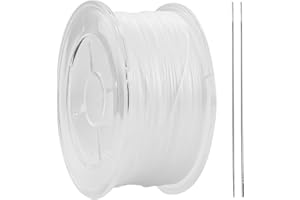 JRSHIRLEYLTD Filo di nylon trasparente, resistente agli strappi, 200 m, filo invisibile, nastro da appendere, perlato