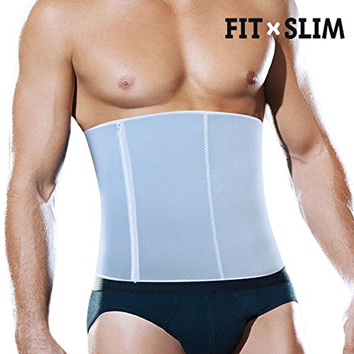 FitxSlim Just Slim Belt - Faja Reductora, Unisex, Adulto, Blanco, Talla Única, Hombre, Mujer