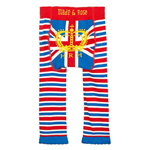 Blade and Rose Baby Boys HRH Leggings. Royal Leggings.blue (0-6 months)