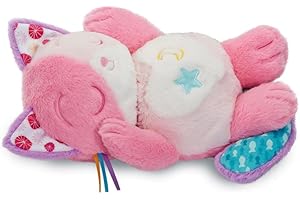 VTech - Mon Chaton Douce Nuit Rose - Peluche Qui Respire et Ronronne, Veilleuse Bébé Musicale et Lumineuse - Peluche Respirante - Doudou Bruits Blancs Bébé - Cadeau Nouveau-Né - Contenu en Français