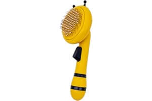 Peticularz® Peigne Adorable en Forme d'Abeille pour Chiens et Chats - Soins Doux, Démêlage Facile - Brosse Jaune Lumineuse - Soin Efficace pour Animaux de Compagnie