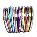 18PCS Multicolor Mixed Colors Rolls Striping Tape Line Nail Art Decoration Sticker DIY Nail Tips Color Random