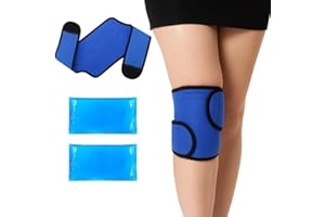WORLD-BIO Ghiaccio Gel Riutilizzabile,Cuscinetti Terapia Caldo/Freddo,Ghiaccio Gel Caldo Freddo,Impacco di Ghiaccio per Impacchi Al Ginocchio, 8 "x 5,5"