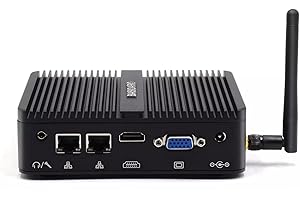 BASOARO Mini Computer, Mini industriale PC, Celeron J4125, 8G RAM 512G SSD, Gigabit Ethernet, Display HD/VGA, 2*RS232 COM porte, WiFi Dual Band, BT, Windows 10 Pro