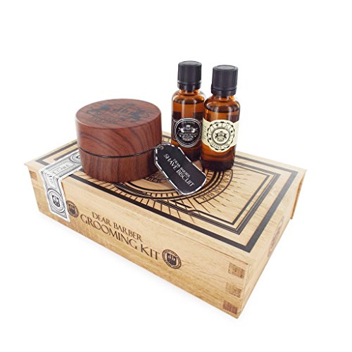 Dear Barber Shave Care Men's Gift Set Collection, Shaving Biscuit 100ml, Shave Oil 30ml & Men's Fragrance 30ml