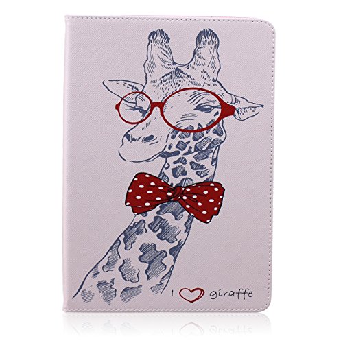 iPad Mini 1/2/3 Hülle, DEENOR Bunt Painting und Stilvoll Brieftasche Tasche PU Leder Flip Protective Stand Tasche Schutzhülle Hülle für Apple iPad Mini 1/2/3 Generation.[Giraffe] - 2