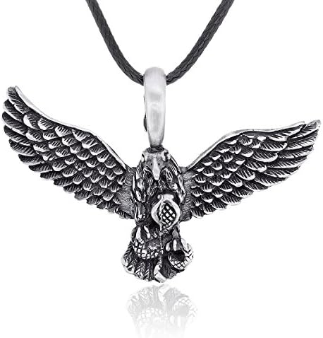 Llords Jewellery "Don't Tread On Me" Eagle Pendant Necklace, Fine Pewter Jewelry
