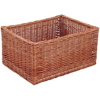 Weidengeflecht-Körbe.Natürliche und grau gewaschene Oberfläche.Vielen