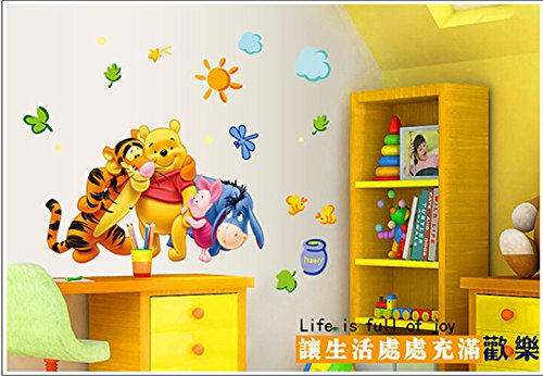 WallPicture Art-Winnie the Pooh and Friends Forever Love Wall Stickers Nursery Kids Children Wall Art Quote Vinyl Decal XMK-B0003TX by Wall Sticker - 4