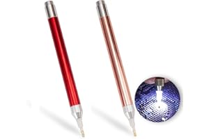 SONSAGE BiBeGoi LED DIY Diamond Painting Illumination Pen with Light,Art Rhinestone Applicator Accessories,5D Gem Jewel Wax Picker Tool Embroidery Supplies Drill Bead Pen for Adult and Kids