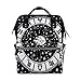 Produktbild COOSUN Horoskop Kreis Schwarzweiß-Sternzeichen Nappy Wickeltasche Windel Rucksack mit Insulated Taschen Stroller Straps, großen Kapazitäts-Multi-Funktions-stilvoller Windel-Tasche für Mama Dad Außen