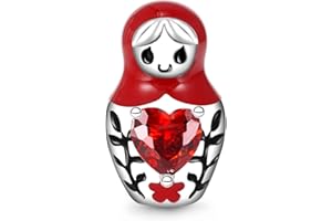 GNOCE Animali Cuore Pietra Preziosa Charm Bead 925 Sterling Silver Pendenti E Ciondoli Gioielli Regalo per Donna Catena Del Serpente Bracciali/Collana