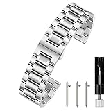 GARANTIE & PAKET: 12 Monate Garantie und Kundenservice. Paket enthalten: 1 x Uhrenarmband, 3 x Federstege, 1 x Link Tool zum Entfernen.