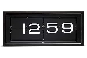 ‎LEFF AMSTERDAM LEFF amsterdam - Brick Uhr - Schwarz/Schwarz - Design - Flip Uhrwerk - Inneneinrichtung