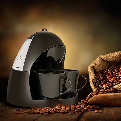 Decdeal Filterkaffeemaschine Mini-Kaffeemaschine für 2 Tassen Kaffee je 125ml Ink.2 Porzellan-Tassen - 7